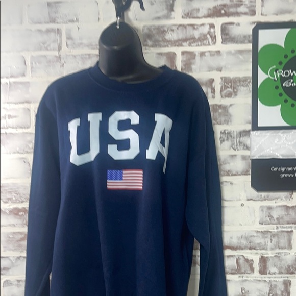 USA Navy Blue Sweatshirt - Picture 2 of 4